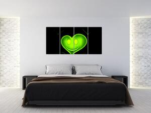 Abstraktné srdce - obraz (Obraz 160x80cm)