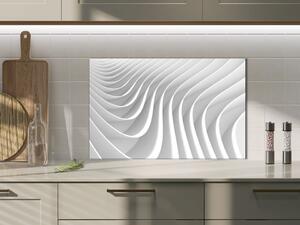 Sklo do kuchyne šedá kreatívna vlna - 30 x 40 cm