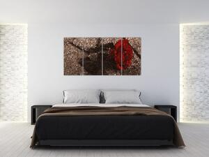 Abstraktný obraz ruže na stenu - obraz (Obraz 160x80cm)