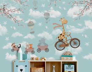 Tapety Vtipné zvieratká na bicykli, Detské fototapety, u41137 : Uwalls.sk
