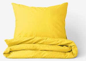 Goldea bavlnené posteľné obliečky - žlté 150 x 200 a 50 x 60 cm