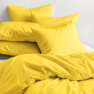 Goldea bavlnené posteľné obliečky - žlté 150 x 200 a 50 x 60 cm