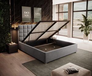 - Dizajnová čalúnená posteľ MONZA FARBA: tmavosivá, ROZMER: 180 x 200 cm