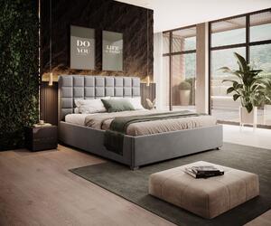 - Dizajnová čalúnená posteľ MONZA FARBA: tmavosivá, ROZMER: 180 x 200 cm