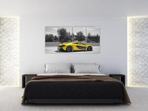 Žlté športové auto - obraz (Obraz 160x80cm)