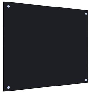 Kuchynská zástena, čierna 70x60 cm, tvrdené sklo