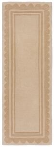 Flair Rugs koberce AKCIA: 80x230 cm Ručne všívaný behúň Lois Scallop Natural - 80x230 cm