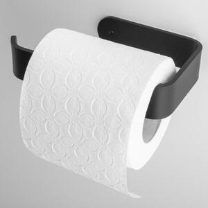 Erga, držiak toaletného papiera na 3M páske, čierna matná, ERG-YKA-CH.ALUX-UP