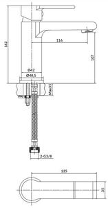 Cersanit AMET - vaňová batéria, chróm, S951-003