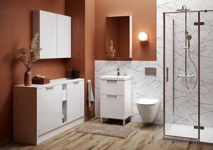 Cersanit City, kúpeľňová skrinka s umývadlom 60x45x77,5 cm, biela lesklá, S801-422