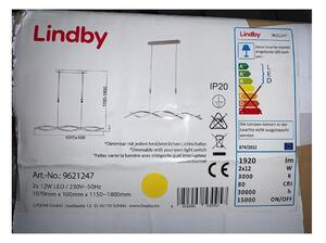 Lindby Lindby - LED Stmievateľný luster na lanku AURON 2xLED/12W/230V LW0286 + záruka 3 roky zadarmo