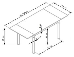 Jedálenský stôl LUGON 2 sivá