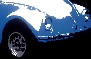 Ručne maľovaný POP Art obraz Volkswagen Beetle (POP ART obrazy)