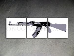 Ručne maľovaný POP Art obraz Kalashnikov (pop art Kalashnikov)
