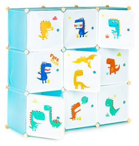 Detská modulová skrinka s 9 policami Dino