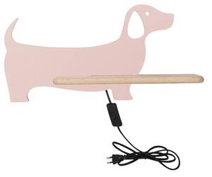 Nástenné svietidlo policové 5W, ružový pes - s napájacím káblom