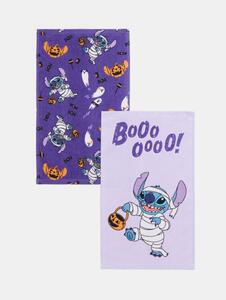 Sinsay - Súprava bavlnených uterákov na ruky s halloweenským motívom Stitch 2 pack - fialová