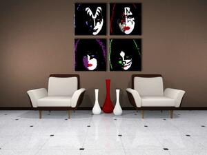 Ručne maľovaný POP Art obraz Kiss (POP ART obrazy)
