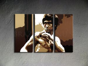 Ručne maľovaný POP Art obraz AL Bruce Lee (POP ART obrazy)