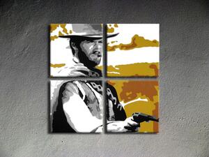Ručne maľovaný POP Art obraz Clint Eastwood (POP ART obrazy)