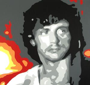 Ručne maľovaný POP Art obraz Rambo (POP ART obrazy)