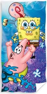 Detská osuška Sponge Bob Hrátky s Garym 70x140 cm