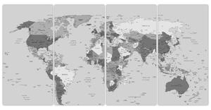 Mapa sveta - obraz (Obraz 160x80cm)