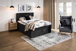 Kontinentálna posteľ MARGO, čierna 120x200 cm