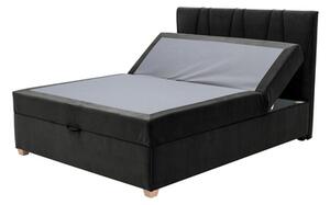 Kontinentálna posteľ MARGO, čierna 160x200 cm