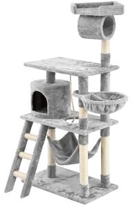 Tutumi, škrabadlo, posteľ, veža pre mačky 140cm 390859A, šedá, HOM-02848