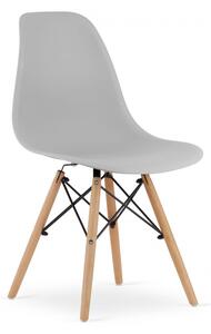 Jedálenská stolička OSAKA svetlosivá (hnedé nohy)