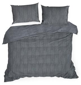 EUROFIRANY Bavlnená posteľná súprava s ozdobným prešívaním 160 cm x 200 cm svetlomodrá 85% bavlna 15% polyester