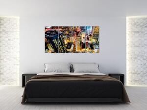 Nočné mesto, obrazy (Obraz 160x80cm)