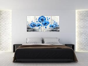 Modré vlčie maky, obraz (Obraz 160x80cm)