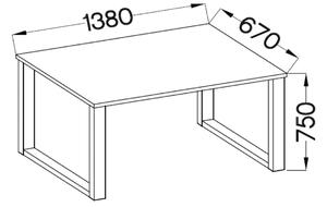 Loftový stôl Imperial 138x67 Dub Artisan