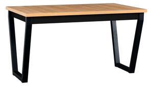 Skladací stôl 140/180x80 IKON 2 Čierny/Oak Artisan