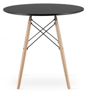 Okrúhly stôl TODI 80 cm čierny