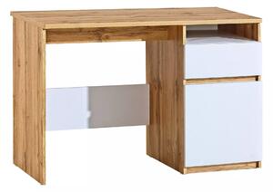 Písací stôl so zásuvkou 120 cm Arca 07 Dub Wotan/biela