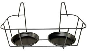 ZÁVESNÝ DRŽIAK NA KVETINÁČ SIMPLY DOUBLE 34X19 CM ČIERNA