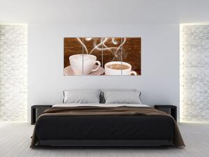 Kávové šálky - obrazy (Obraz 160x80cm)