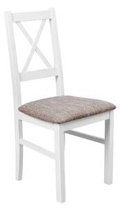 NIL 10 drevená jedálenská stolička biela/béžová