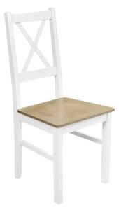 NIL 10D Drevená stolička biela/dub Grandson