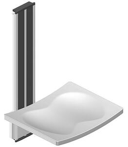 Bemeta Design HELP: Sprchové sedadlo, sklopné, hliník, biely plast - 355125177