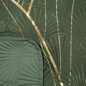 EUROFIRANY Zamatový prehoz, vyrobený technikou "hot press" s potlačou fólie 220 cm x 240 cm olivovo zelená 100 % polyester Rozmery textílií: 170 cm x 210 cm