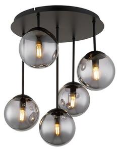 Stropné svietidlo 5x E14 čierna, dymová IP20 GLOBO lighting HARMON 47441-5S
