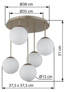 Stropné svietidlo 5x E14 čierna, dymová IP20 GLOBO lighting HARMON 47441-5S