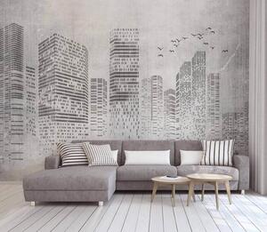 Tapety Vtáky nad mestom v tuši, Fototapety mestá, u34725 : Uwalls.sk