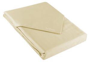EUROFIRANY Hladká a ľahká posteľná bielizeň z kvalitnej bavlnenej tkaniny 140 cm x 200 cm béžová satén 100% bavlna