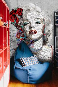 Tapety Abstraktný portrét Marilyn Monroe, Fototapety pop art, u45698 : Uwalls.sk