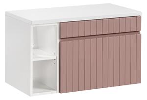 Comad Set kúpeľňového nábytku Iconic Rose 80 staroružová - skrinka + doska + prídavná skrinka